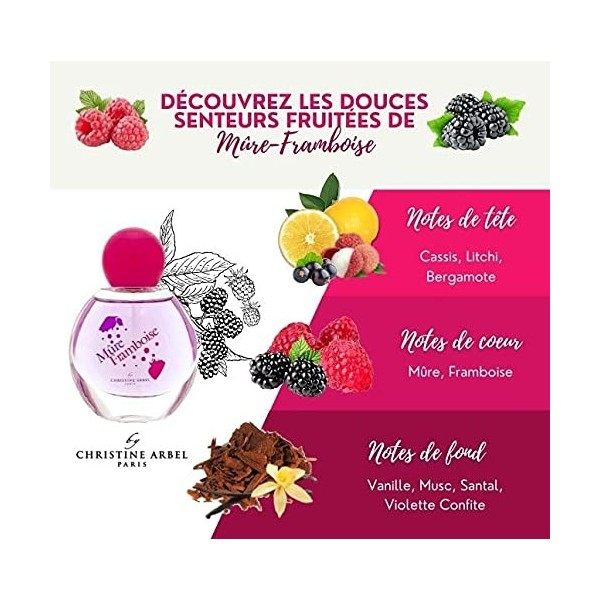 Parfum gourmand femme Mûre Framboise eau de toilette 30ml - LOT DE 2