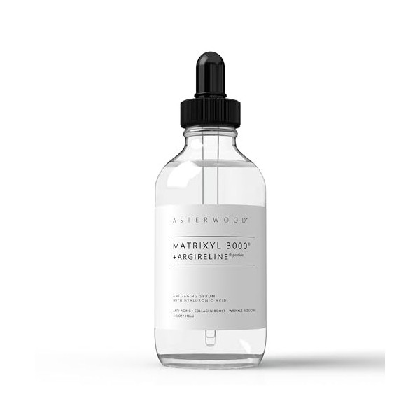 MATRIXYL 3000 + ARGIRELINE Peptide Sérum 113,4 g + acide hyaluronique bio – Lutte contre le vieillissement des rides – Puissa