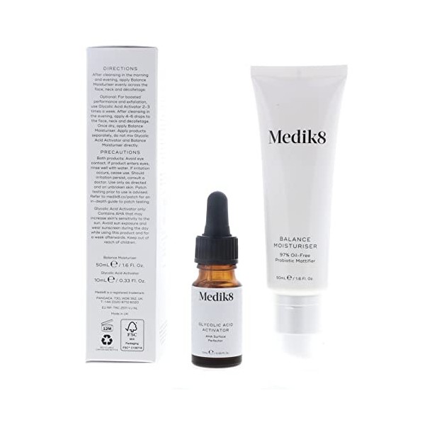 Medik8 Balance Moisturiser with Glycolic Acid Activator