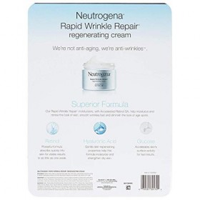 Neutrogena Rides rapide réparation rétinol Régénérante Crème Visage et Acide Hyaluronique Anti rides hydratant visage, cou cr