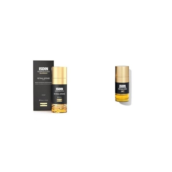 ISDIN Isdinceutics Set Rétinal | Pack Sérum Visage 50 ml + Sérum Contour des Yeux 20 ml | Texture Biphasée pour un Usage 