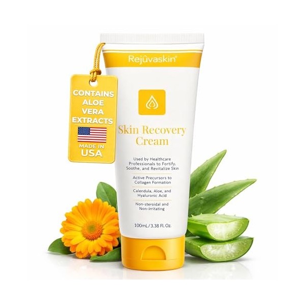 Rejuvaskin Skin Recovery Crème hydratante à laloe vera pour peaux sensibles, patients rayonnants et tatouages 100 ml