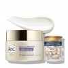 RoC Crepe Repair Hydratant anti-âge pour le visage et le cou Crème raffermissante quotidienne 48 g + Capsules lissantes RoC