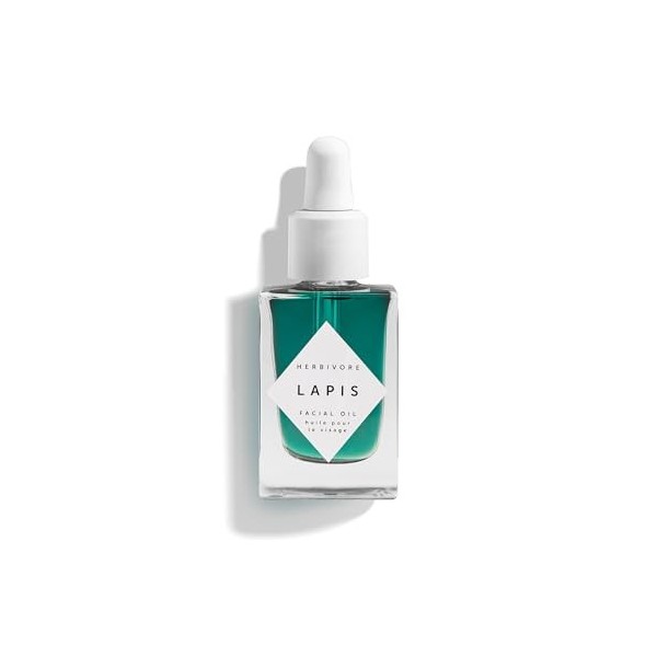 HERBIVORE Lapis Blue Tansy Balancing Face Oil – Moisturizer for Oily, Blemish-Prone Skin, Soothes Redness, Azulene-Rich Blue 