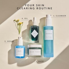 HERBIVORE Lapis Blue Tansy Balancing Face Oil – Moisturizer for Oily, Blemish-Prone Skin, Soothes Redness, Azulene-Rich Blue 