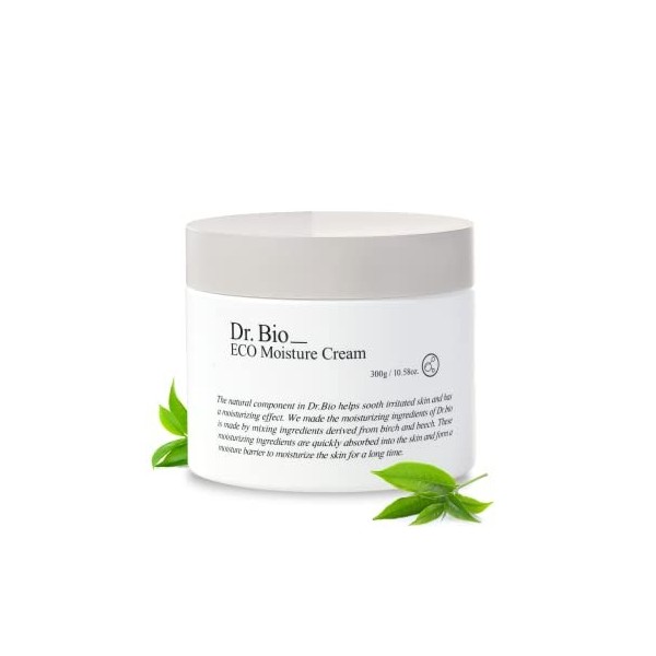 Dr.Bio Dr. Bio Eco Moisture Cream, 300 g, hydratant quotidien pour le visage et le corps, crème pour la peau sèche, crème hyd