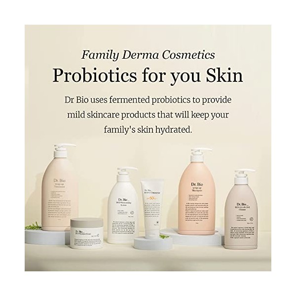 Dr.Bio Dr. Bio Eco Moisture Cream, 300 g, hydratant quotidien pour le visage et le corps, crème pour la peau sèche, crème hyd