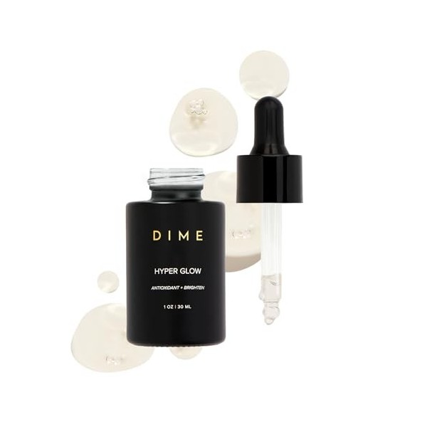 Dime Beauty Hyper Glow Sérum avec 15 % de vitamine C pour éclaircir la peau mate, sérum correcteur de taches sombres, 30 ml C...