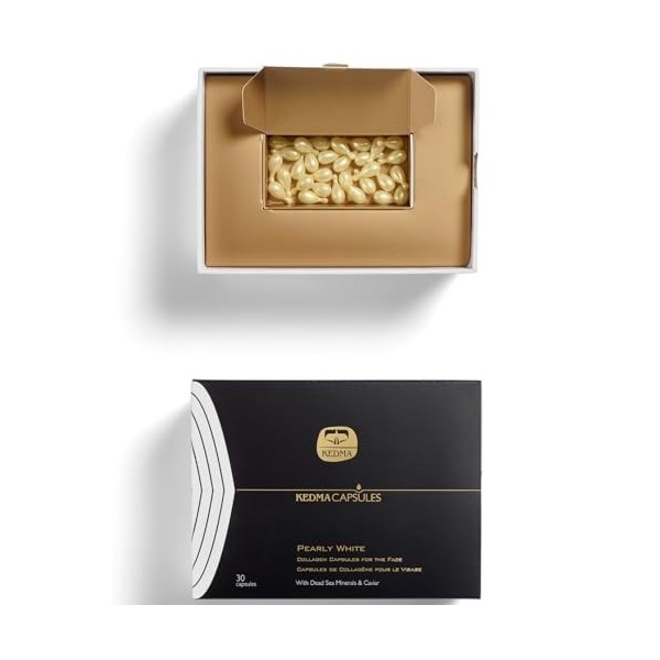 Kedma - Capsules de Collagène pour Peau Élastique et Hydratée - Anti-Âge et Réducteur de Rides - 30 Capsules