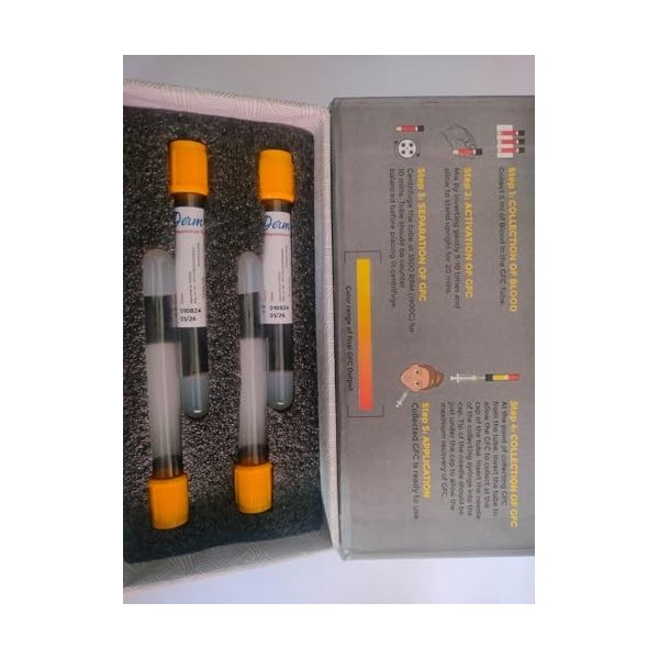 Spancare DERM Autologus Lot de 2 tubes de préparation GFC pour la peau et le visage 6 ml