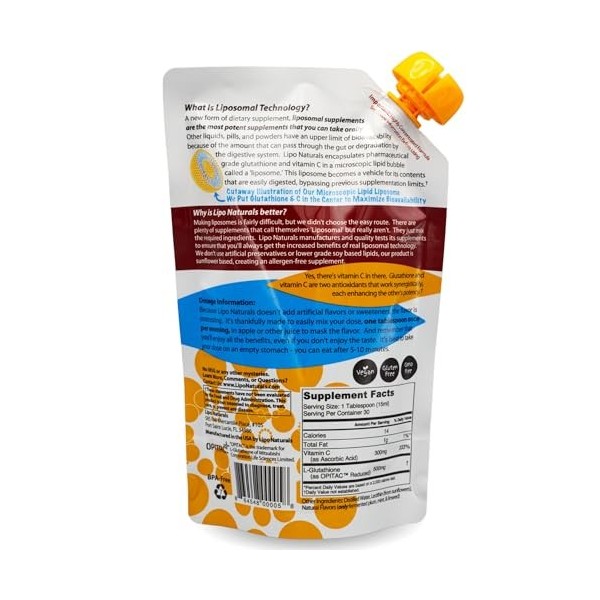 Lipo Naturals, Liposomal Glutathione Antioxidant Complex with Setria, 15 oz 443 ml 