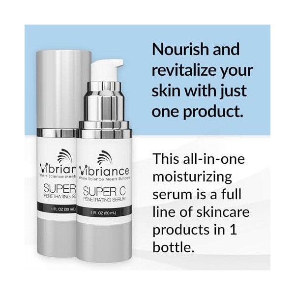 Vibriance Super C Sérum pour peaux matures fabriqué aux États-Unis, formule tout-en-un hydrate, raffermit, lisse, cible les t