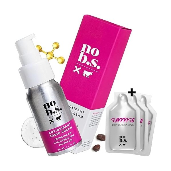 NO B. S. Antioxydant CoQ10 Crème Visage - Fermeté Visage Hydratant avec Coenzyme Q10, lacide hyaluronique et lhuile de jojo