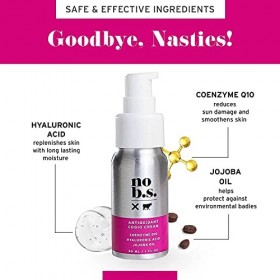 NO B. S. Antioxydant CoQ10 Crème Visage - Fermeté Visage Hydratant avec Coenzyme Q10, lacide hyaluronique et lhuile de jojo