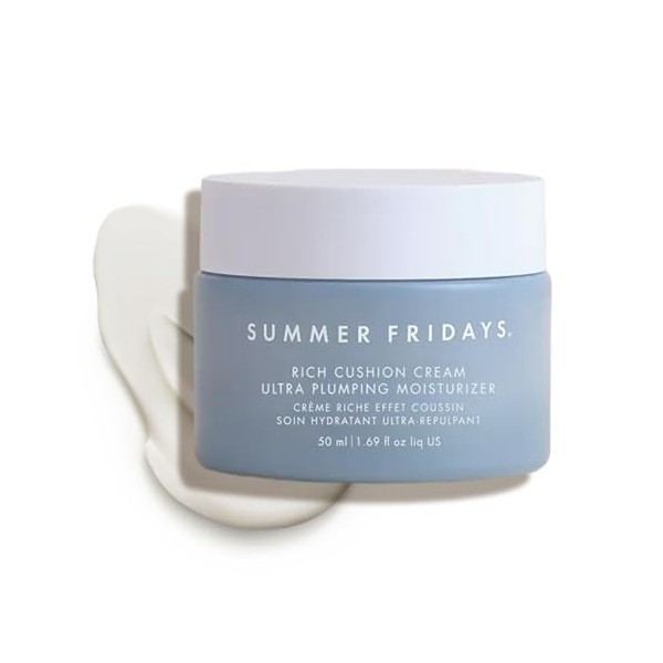 Summer Fridays Crème hydratante Rich Cushion pour le visage ultra volume + fond de teint hydrate intensément la peau