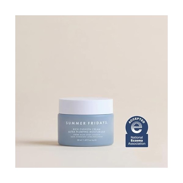 Summer Fridays Crème hydratante Rich Cushion pour le visage ultra volume + fond de teint hydrate intensément la peau
