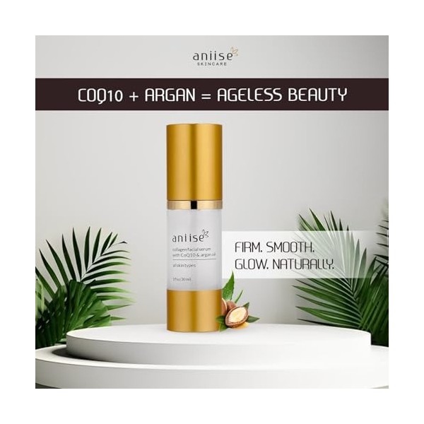 Sérum facial au collagène avec Coq10 et huile dargan