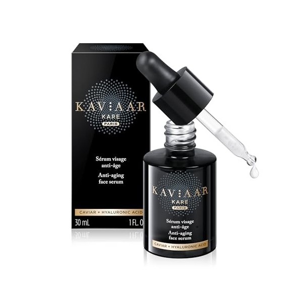KAVIAAR KARE - Sérum visage anti-âge - Caviar + Acide Hyaluronique - 30 ml