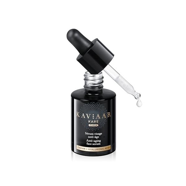 KAVIAAR KARE - Sérum visage anti-âge - Caviar + Acide Hyaluronique - 30 ml