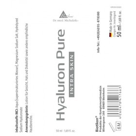 Hyaluron Pure Intra Skin daprès Dr. med. Michalzik sans additifs BIOTIKON®