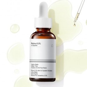 Retinol 0.5%, Retinol Serum Visage, Serum retinol, serum Anti Age, Atténue les Ridules et Raffermit la Peau, Convient À Tous 