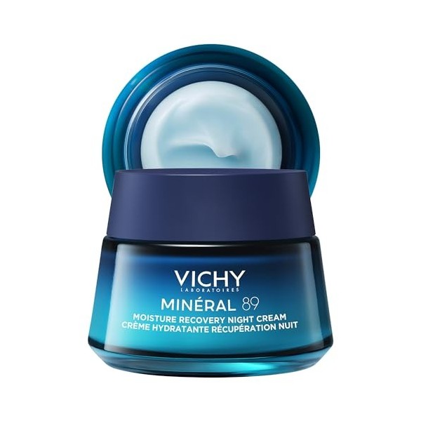 Vichy, Minéral 89, Crème Hydratante Récupération Nuit, Anti-Pellicules & Anti-Démangeaisons, Cuir Chevelu Sensible, 50 ml