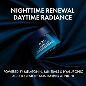 Vichy, Minéral 89, Crème Hydratante Récupération Nuit, Anti-Pellicules & Anti-Démangeaisons, Cuir Chevelu Sensible, 50 ml