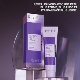 REVUELE Retinol Crème de Nuit Anti-âge Contre les Taches Pigmentaires, les Rides et les Ridules, Raffermissant et Illuminateu