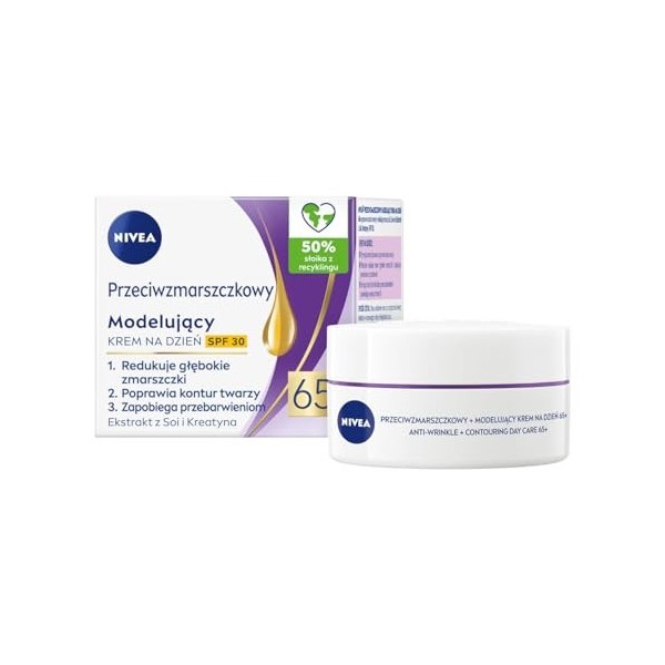 NIVEA Lot de 2 - Anti-RIDES + Crème de Jour et Crème de Nuit 65+ 2 x 50 ml 