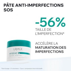 Uriage Hyseac Pâte SOS - Argile Verte, Zinc, Arbre à Thé - Accélère la Maturation des Boutons, Imperfections et Limite les Ma