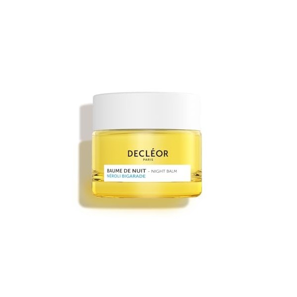 Decléor Baume de Nuit Néroli Bigarade 15ml – Baume Visage Fondant, Hydratation Intense, Réparation de la Barrière Cutanée, So