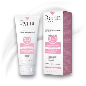 iDerm Paris - Crème Dépigmentante 3-en-1 Nuit - Anti-Taches, Anti-Pigment, Anti-Acné - Alpha Arbutine, Niacinamide, Vitamine 