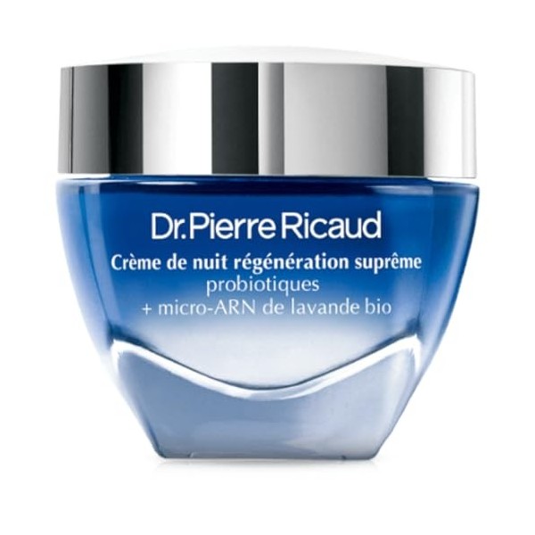 Dr Pierre Ricaud Crème de Nuit Régénération Suprême - Crème pour le Visage aux Probiotiques et Micro-ARN de Lavande Bio - Soi...