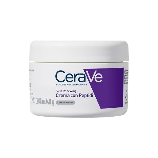 CeraVe Peptides faciaux, pour la peau avec les premiers signes du vieillissement, peau plus hydratée, élastique et tonique, a