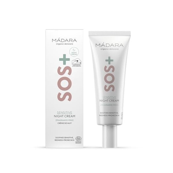 MÁDARA Organic Skincare | Hydratant SOS+ SENSITIVE, 50 ml - Hydratant Quotidien Léger Pour Les Peaux Sensibles Sujettes Aux R...