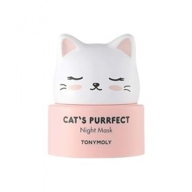 TONYMOLY Cats Purrfect Night Mask - Nourishing Overnight Mask for Hydration & Repair with Niacinamide & Centella, K-Beauty S ...