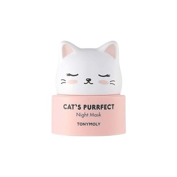 TONYMOLY Cats Purrfect Night Mask - Nourishing Overnight Mask for Hydration & Repair with Niacinamide & Centella, K-Beauty S ...