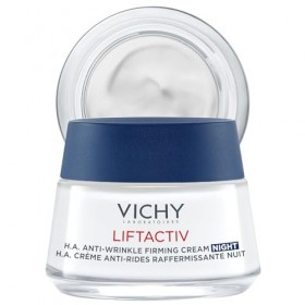 Vichy, Liftactiv, Crème de Nuit Anti-Rides Raffermissante, Lisse & Repulpe, Enrichi en Acide Hyaluronique, Pour Tous Types de