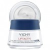 Vichy, Liftactiv, Crème de Nuit Anti-Rides Raffermissante, Lisse & Repulpe, Enrichi en Acide Hyaluronique, Pour Tous Types de