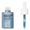 e.l.f. SKIN Youth Boosting Blue Sleep Night Oil, huile de nuit douce pour le visage, nourrit la peau, formule légère, végétal