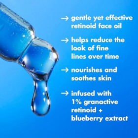 e.l.f. SKIN Youth Boosting Blue Sleep Night Oil, huile de nuit douce pour le visage, nourrit la peau, formule légère, végétal