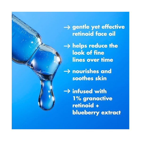 e.l.f. SKIN Youth Boosting Blue Sleep Night Oil, huile de nuit douce pour le visage, nourrit la peau, formule légère, végétal