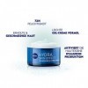 NIVEA Hydra Skin Effect Gel crème régénérante 50 ml , crème de nuit pour une peau lisse pendant la nuit, crème de nuit légèr ...