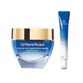 Dr Pierre Ricaud – Duo Nuit Crème et Contour Yeux Anti-Âge aux probiotiques et micro-ARN de lavande bio - Crème de Nuit Régén