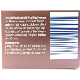 Skin Gold Vital - Extrait de miel de Manuka - Crème de nuit - 50 ml - Anti-relâchement de la peau - Âge 60 ans