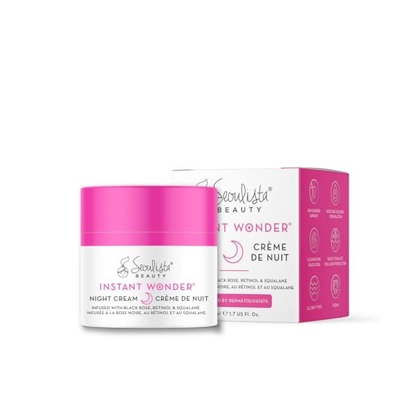 Seoulista Instant Wonder® Crème de nuit hydratante et repulpante pour tous les types de peau Restaure, protège et rajeunit vo