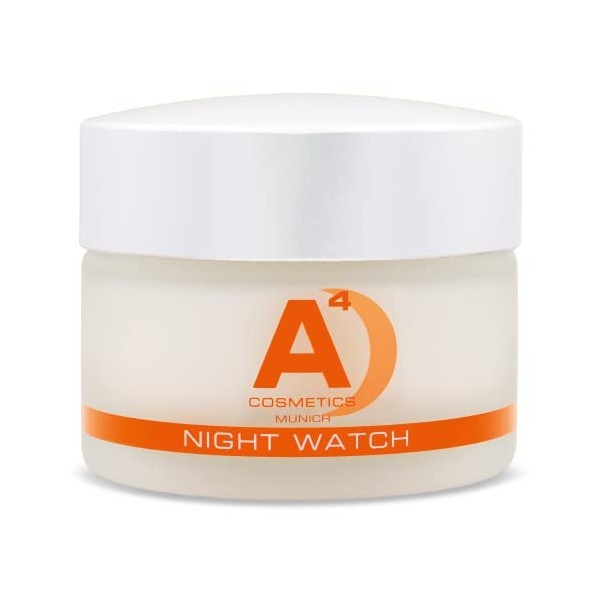 A4 - Night Watch Crème de nuit anti-âge | Crème | Crème pour le visage | Soin de nuit à lhuile dargan certifiée bio 50 ml 