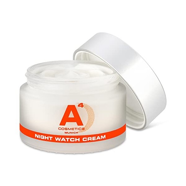 A4 - Night Watch Crème de nuit anti-âge | Crème | Crème pour le visage | Soin de nuit à lhuile dargan certifiée bio 50 ml 