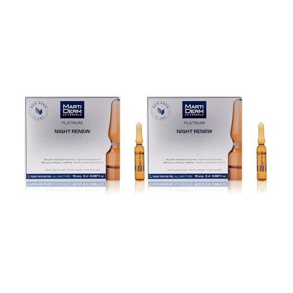 MartiDerm - Ampoules Night Renew 10 amp Lot de 2 Crème Jour et Nuit