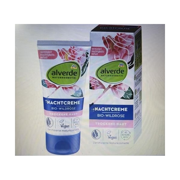 alverde Crème de nuit rose sauvage 50 ml